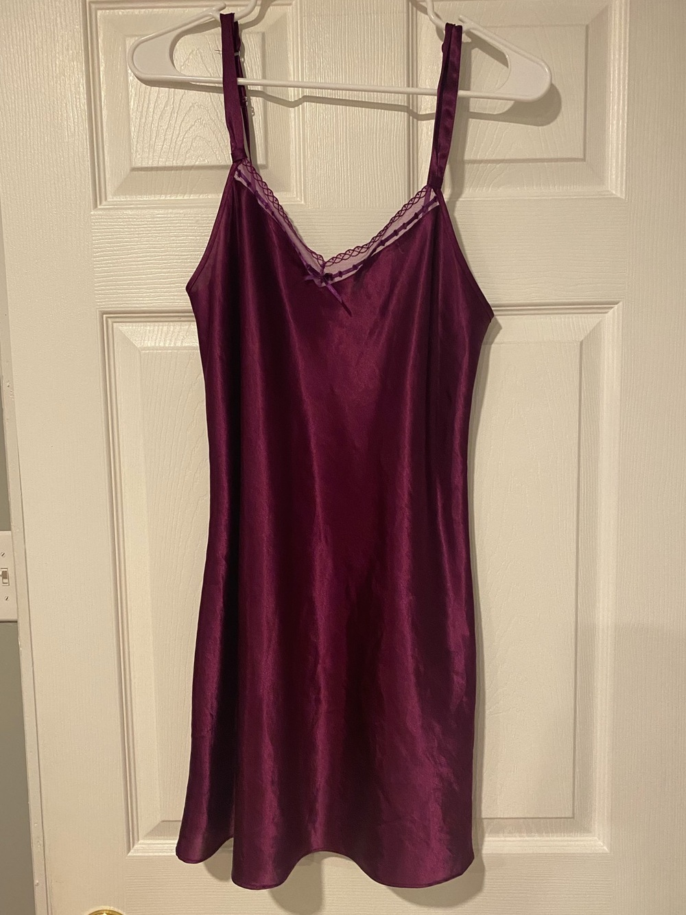 Morgan Taylor Silky Plum Slip Dress